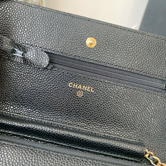 🍀Chanel Wallet On Chain Quilted Lambskin Black - Picture 7 of 9